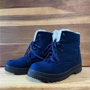 SQL Blue Lace Up Ankle Boots - Ladies Size 5